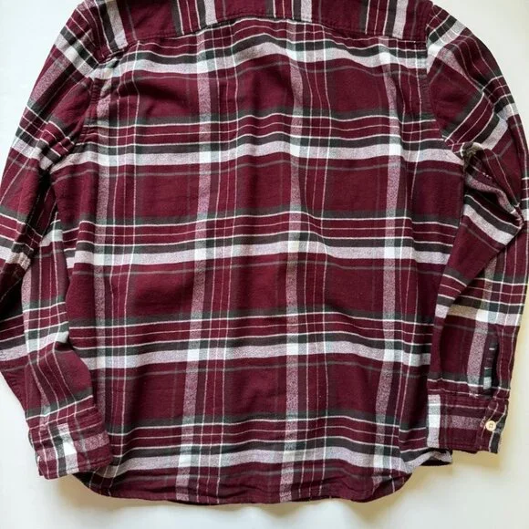 American Eagle Flannel Shirt Super Soft Red White Plaid Button Down Collar Sz XL - Picture 12 of 13